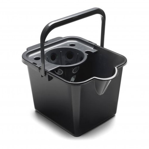 Addis Mop Bucket with Wringer 12 Litre (H24.5 x W27.5 x D35cm) - Black