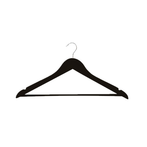 Corby of Windsor Wooden Hook Coat Hangers (Box of 100) - Black