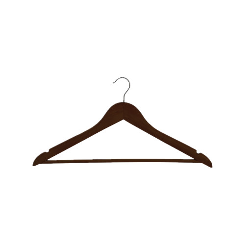 Corby of Windsor Wooden Hook Coat Hangers (Box of 100) - Dark Wood