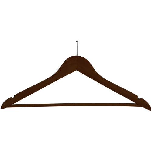 Dark Wood Security Coat Hangers (Box of 100)