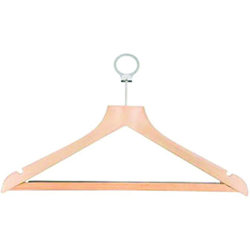 Wooden Security Coat Hanger with Ring