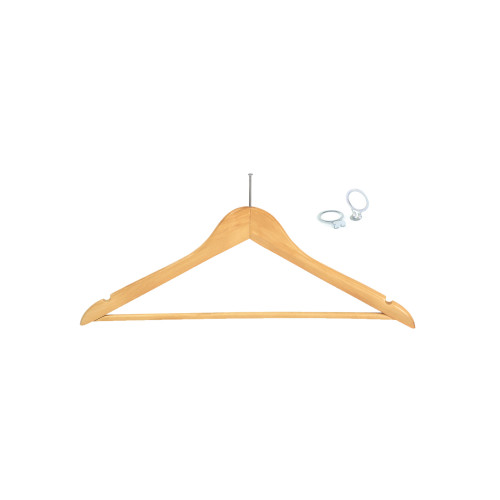 Wooden Security Coat Hanger with Ring (Each)