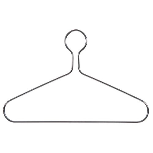 Chrome Heavy Duty Fully Captive Coat Hangers (Box of 50)