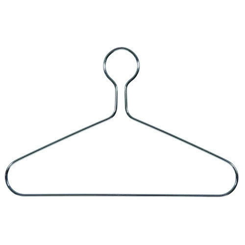 Chrome Heavy Duty Fully Captive Coat Hangers (Box of 50)