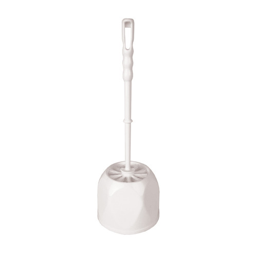 White Plastic Open Toilet Brush Set