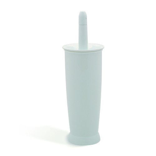 Addis White Plastic Enclosed Toilet Brush Set