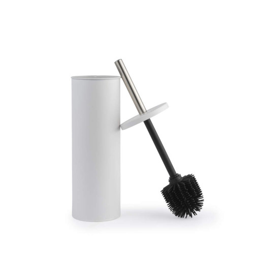 Beldray Metal & Silicone Bristle Toilet Brush Set - White