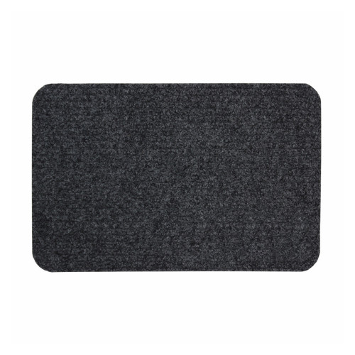 Polypropylene Ribbed Scraper Doormat (H1 x W80 x D50cm) - Charcoal