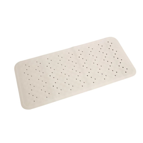 Essentials Rubber Bath Mat with Suckers in White 34 x 74cm