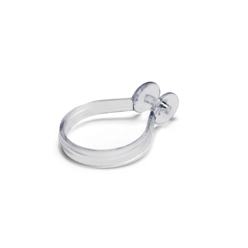 Croydex Clear Button Shower Curtain Ring (Box of 12) (H6.6 x W4.6 x D1.8cm)