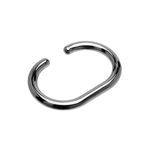 Croydex Chrome Plated C Shape Shower Curtain Ring (Box of 12) (H6.1 x W4.6 x D0.8cm)