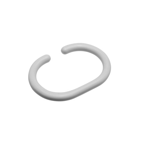 Croydex White C Shape Shower Curtain Ring (Box of 12) (H6.1 x W4.6 x D0.8cm)