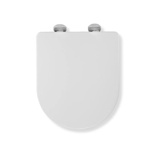 Croydex Flexi-Fix&acirc;&cent; Eyre White D Shape Soft Close Toilet Seat