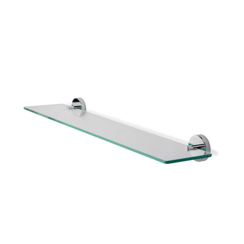 Croydex Epsom Chrome Flexi Fix Clear Glass Shelf (H5.4 x W59 x D13.3cm)
