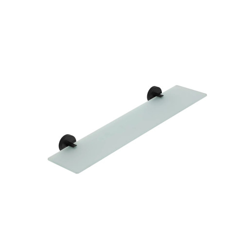 Croydex Epsom Black Flexi Fix Frosted Glass Shelf