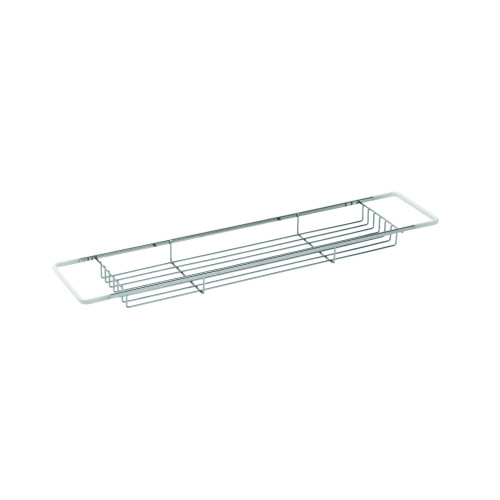 Croydex Chrome Plated Steel Bath Rack Basket (H28.1 x W22.5 x D14cm)