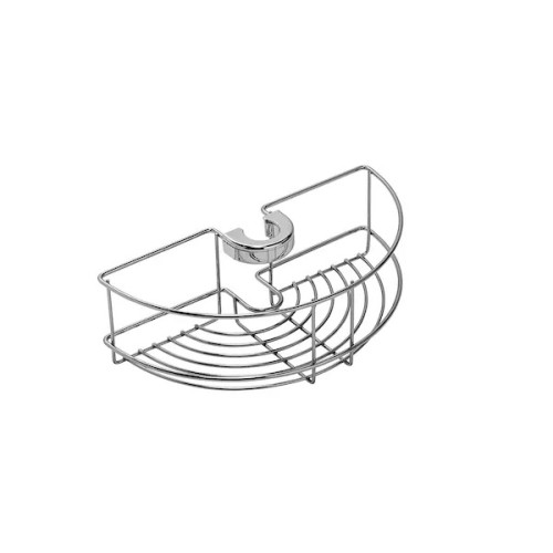 Croydex Chrome Shower Riser Rail Basket (H8.5 x W26.5 x D13.5cm)
