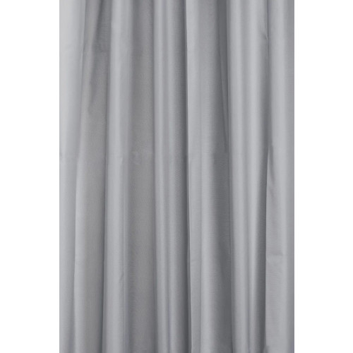 Croydex Polyester Grey Plain Shower Curtain 180cm