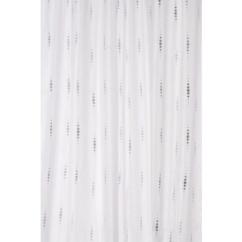 Croydex Polyester Silver Dotty Shower Curtain 180 x 180cm