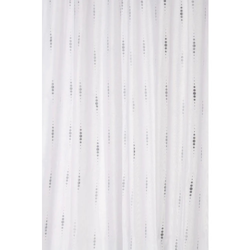 Croydex Polyester Silver Dotty Shower Curtain 180cm
