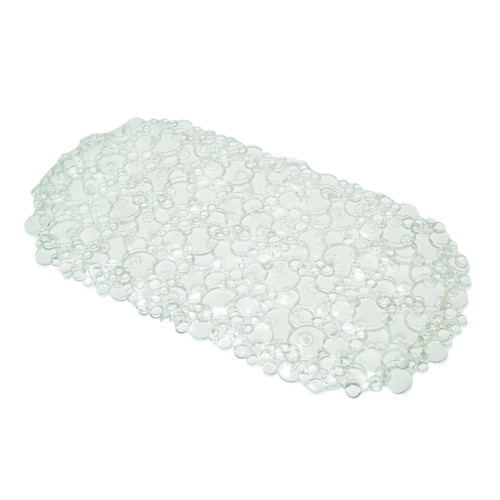 Croydex Clear Vinyl Bubbles Bath Mat 70 x 35cm (H0.4 x W70 x D35cm)