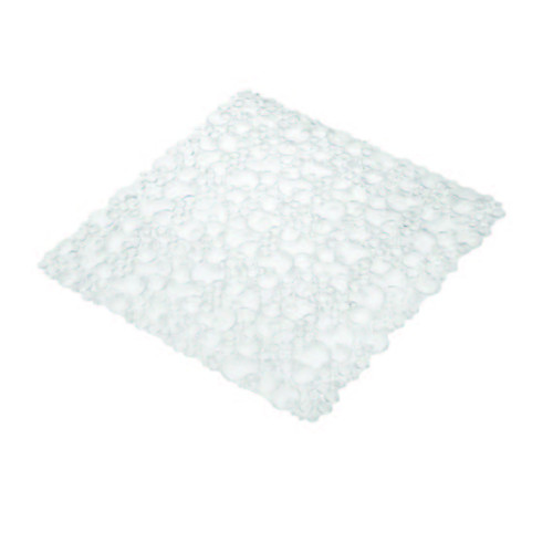 Croydex Clear Vinyl Bubbles Shower Tray Mat 53cm (H0.4 x W53 x D53cm)