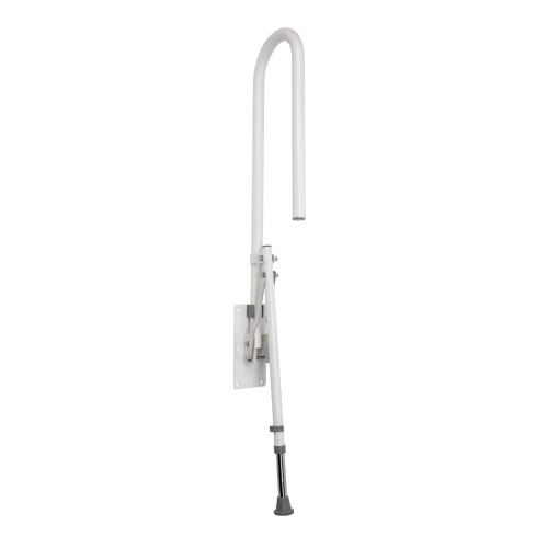 Croydex Fold Away Hand Rail with Drop Down Leg - White