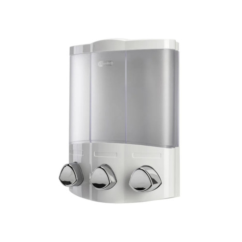 Croydex Transparent Liquid Soap Dispenser 1.3 Litre - White (H22.4 x W17.6 x D9.5cm)