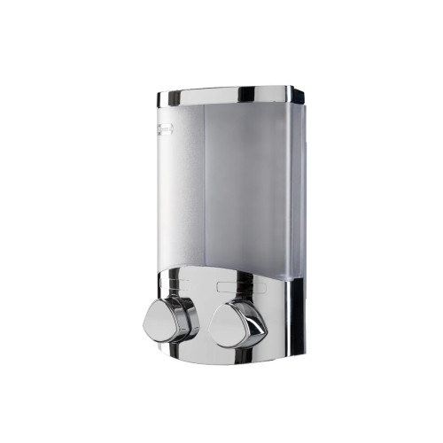 Croydex Transparent Liquid Soap Dispenser 660ml - Chrome (H20 x W12.1 x D7.8cm)