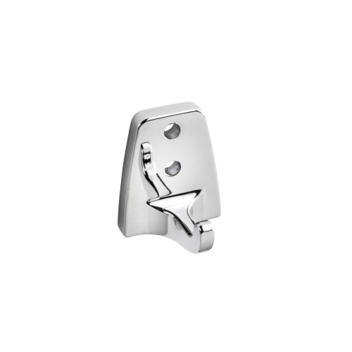 Croydex Sutton Chrome Single Robe Hook (H4.1 x W3.3 x D3.5cm)