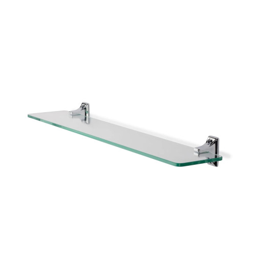 Croydex Sutton Chrome Clear Glass Shelf (H5 x W50 x D11.5cm)