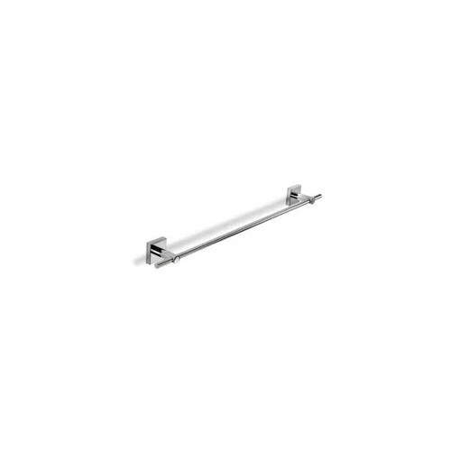 Croydex Chester Chrome Flexi Fix Single Towel Rail (H5.4 x W67.5 x D7.2cm)