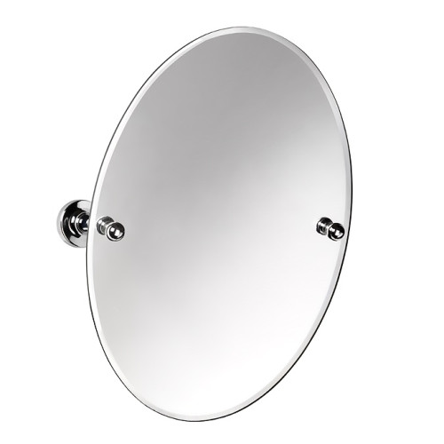 Croydex Grosvenor Chrome Oval Tilt Mirror 52 x 34cm (H51.5 x W34 x D6.5cm)