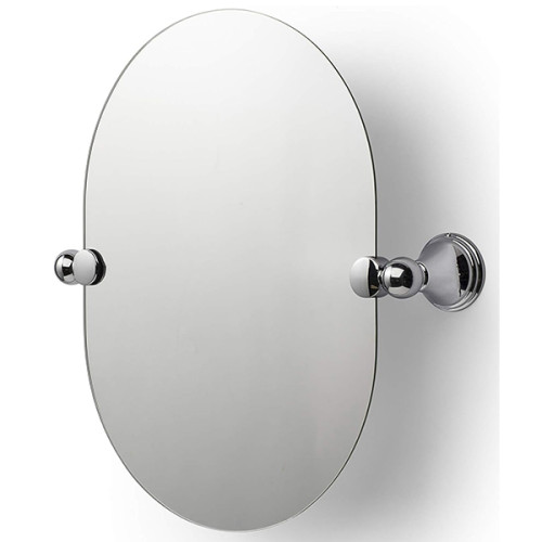 Croydex Westminster Chrome Oval Tilt Mirror 40 x 30cm (H40 x W30 x D7.9cm)