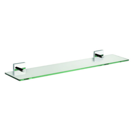 Croydex Chester Chrome Glass Shelf 62 x 14cm (H5.4 x W59 x D13.2cm)
