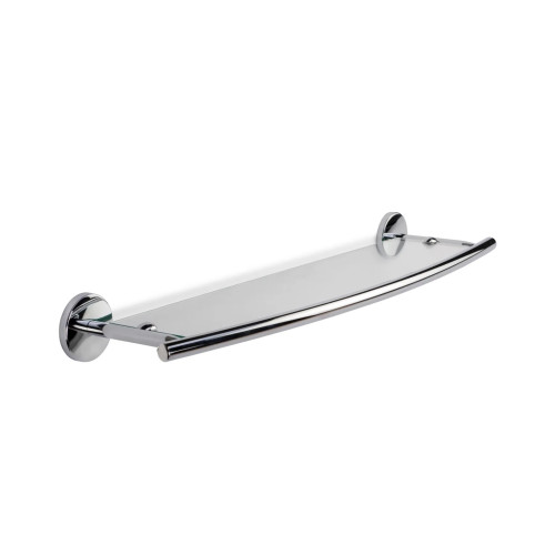 Croydex Hampstead Chrome Glass Shelf 60 x 15cm (H6 x W58.8 x D15.2cm)