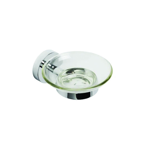 Croydex Metra Chrome Cemaric Soap Dish (H5.8 x W14.3 x D12cm)