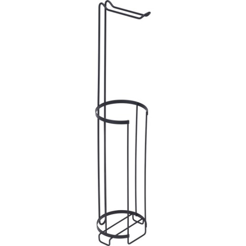 Croydex Freestanding Toilet Roll Caddy & Holder - Black