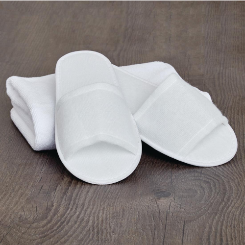 Open Toe Polyester Slippers (Box of 200 Pairs)