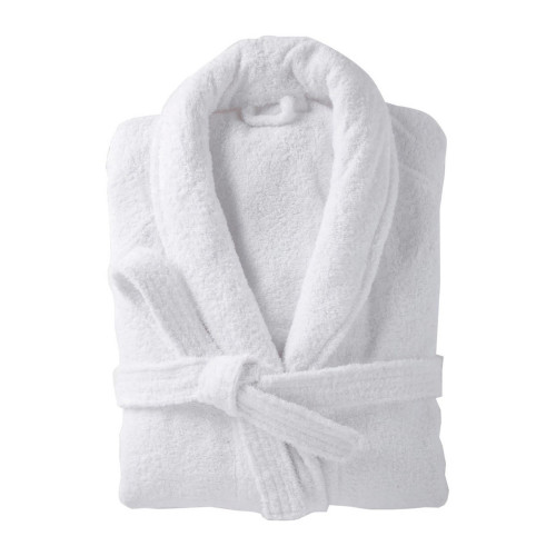 Standard White Terry Towelling One Size Robe 500gsm