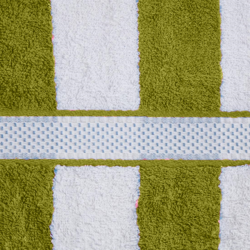 Lime Striped VAT Dyed Pool Towel 90 x 150cm