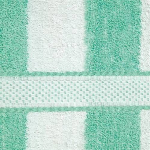 Mint Striped VAT Dyed Pool Towel 90 x 150cm