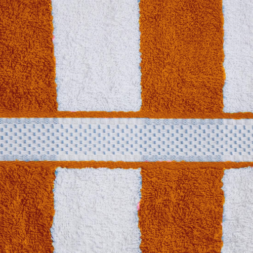 Orange Striped VAT Dyed Pool Towel 90 x 150cm