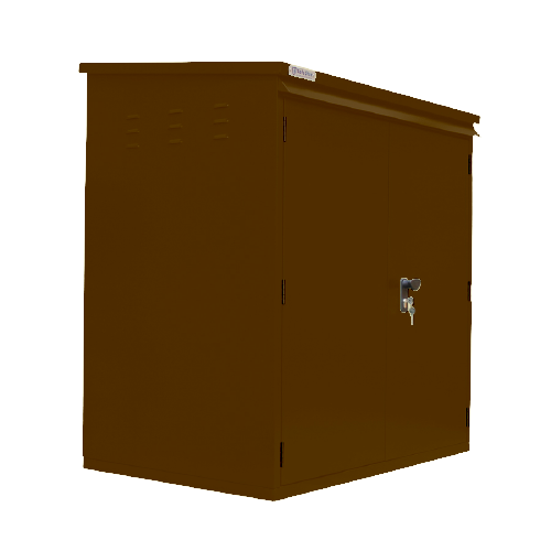 SafeStor Allerton Narrow Storage Shed in Clay Brown - Stillage of 3