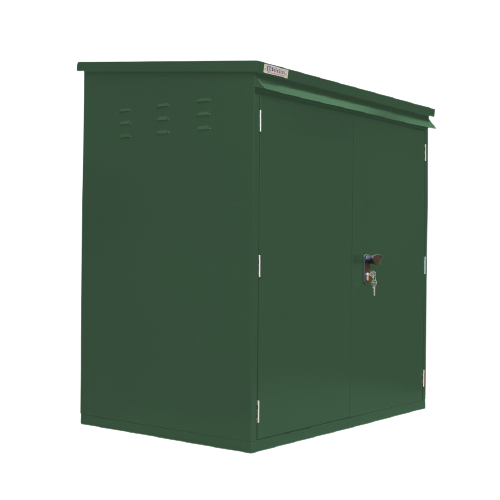 SafeStor Allerton Narrow Storage Shed in Fir Green - Stillage of 2