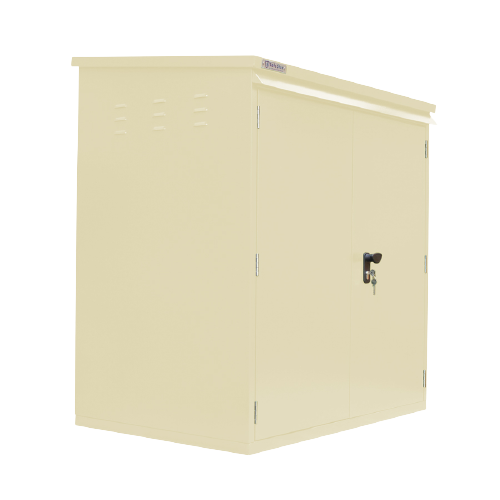 SafeStor Allerton Narrow Storage Shed in Cream - Stillage of 3