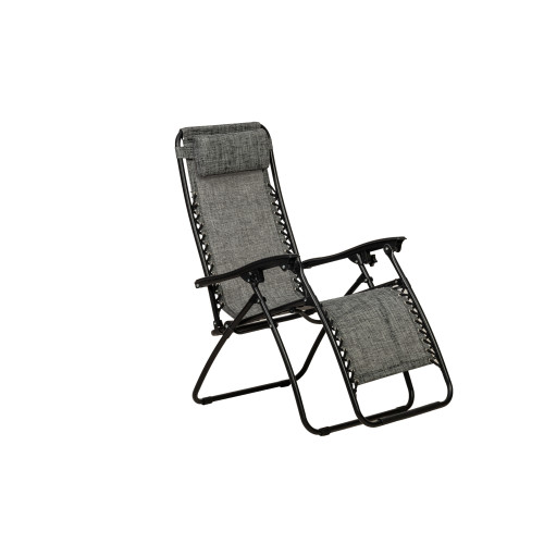Set of 2 Zero Gravity Relaxer with Drinks and Phone Holder - Grey