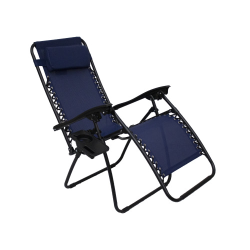 Set of 2 Zero Gravity Relaxer with Drinks and Phone Holder - Blue