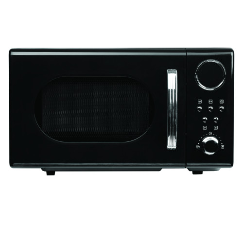 SIA Freestanding Black Retro Style Microwave 20ltr/700w (20.4 x 45 x 27.6cm)