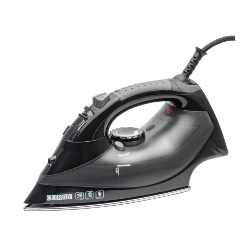 Corby of Windsor Sherwood 2000w Steam Iron with Fitted Plug - Black